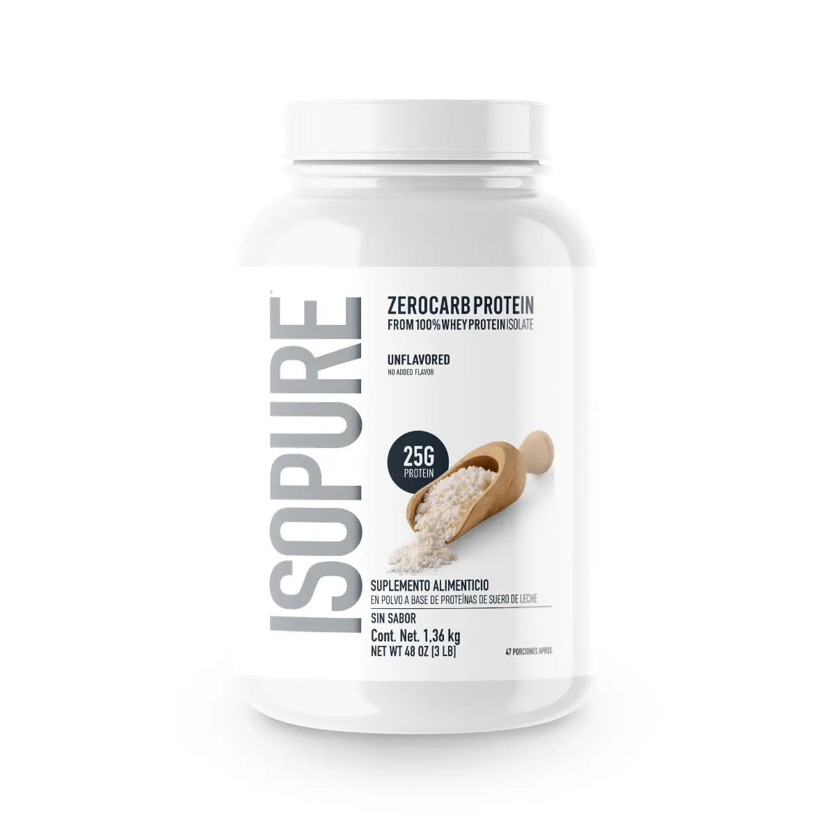 Zero Carb Proteína Isopure Sin Sabor 3 lb