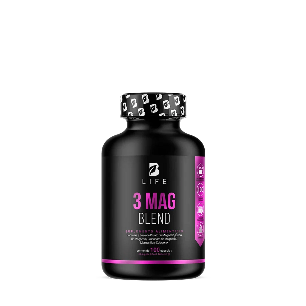 3MAG Blend B-Life 100 Cápsulas | Mezcla de Magnesio para Bienestar Diario