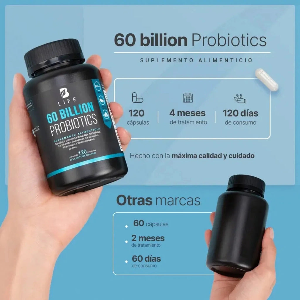 60 Billion Probiotics 120 Capsulas