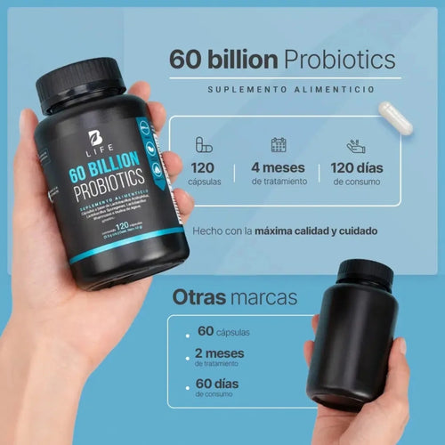 60 Billion Probiotics 120 Capsulas