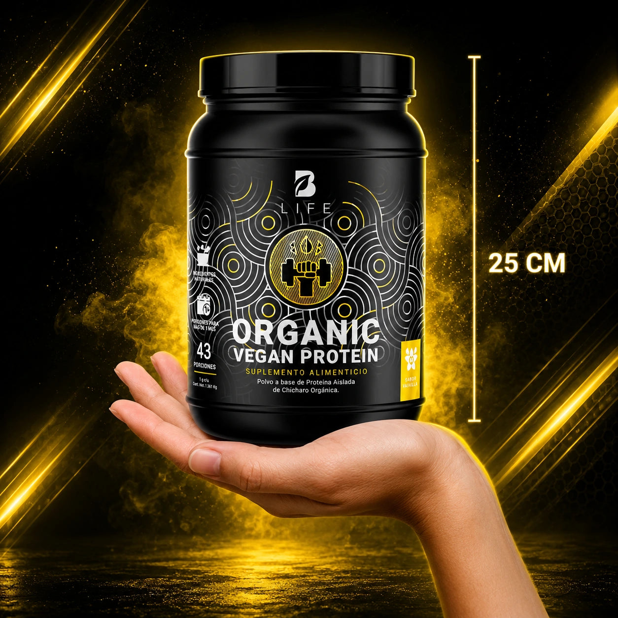 Proteína Orgánica Vegana B Life Vainilla 3 lb