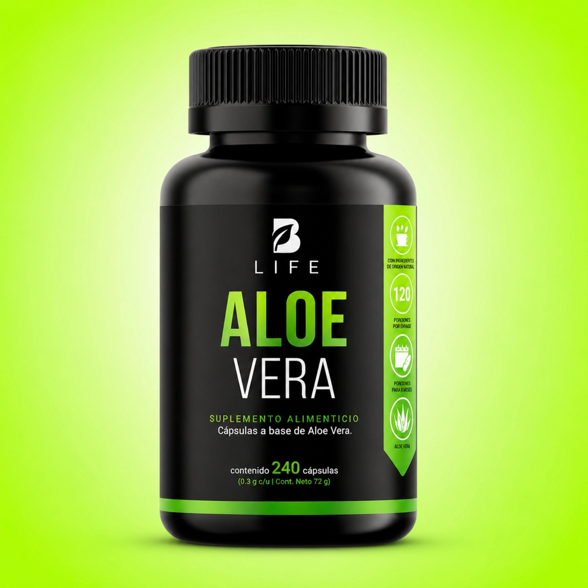 Extracto de Aloe Vera de 240 Cápsulas