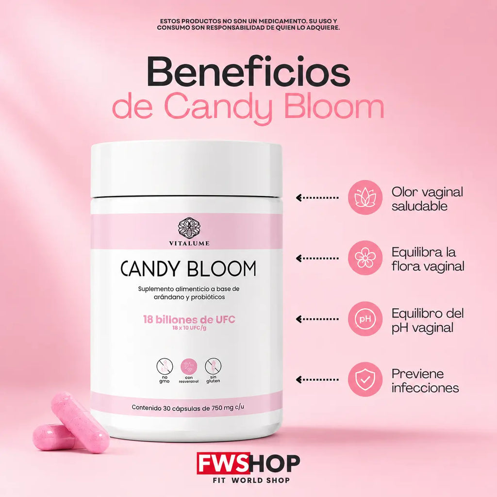Candy Bloom | Probióticos y Arándano para el Bienestar Íntimo Femenino | Vitalume