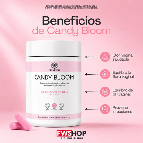 Candy Bloom | Probióticos y Arándano para el Bienestar Íntimo Femenino | Vitalume