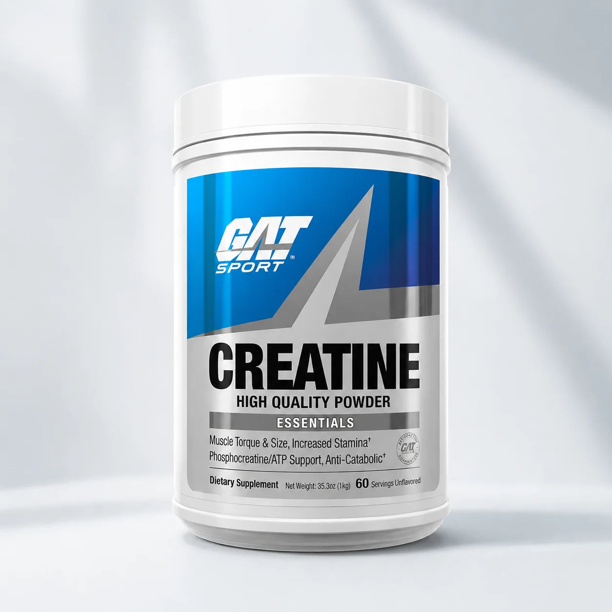 GAT Sport 100% Creatina Monohidratada Micronizada | 60 Porciones | Sin Sabor