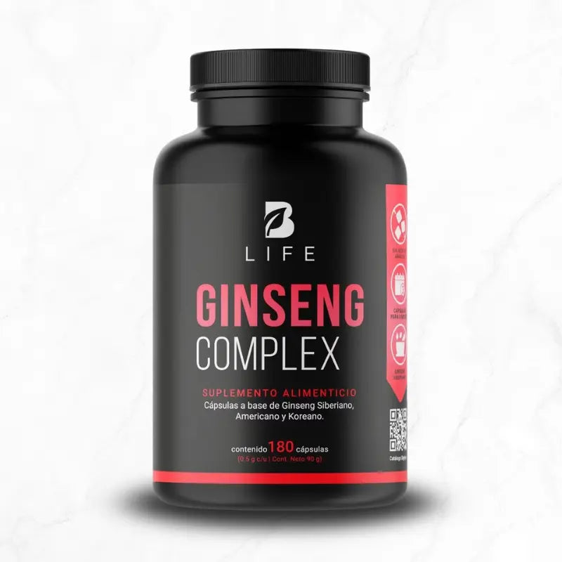 Mezcla de Ginseng | origen Siberiano, Americano y Koreano | 180 Cápsulas