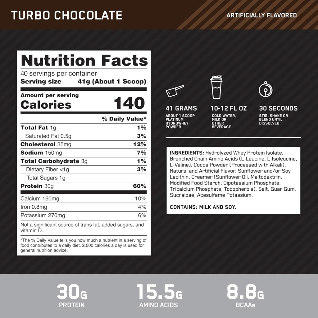 Optimum Nutrition Platinum Hydro Whey Chocolate 3.5 lb