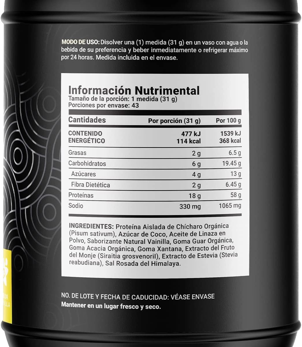 Proteína Orgánica Vegana B Life Vainilla 3 lb