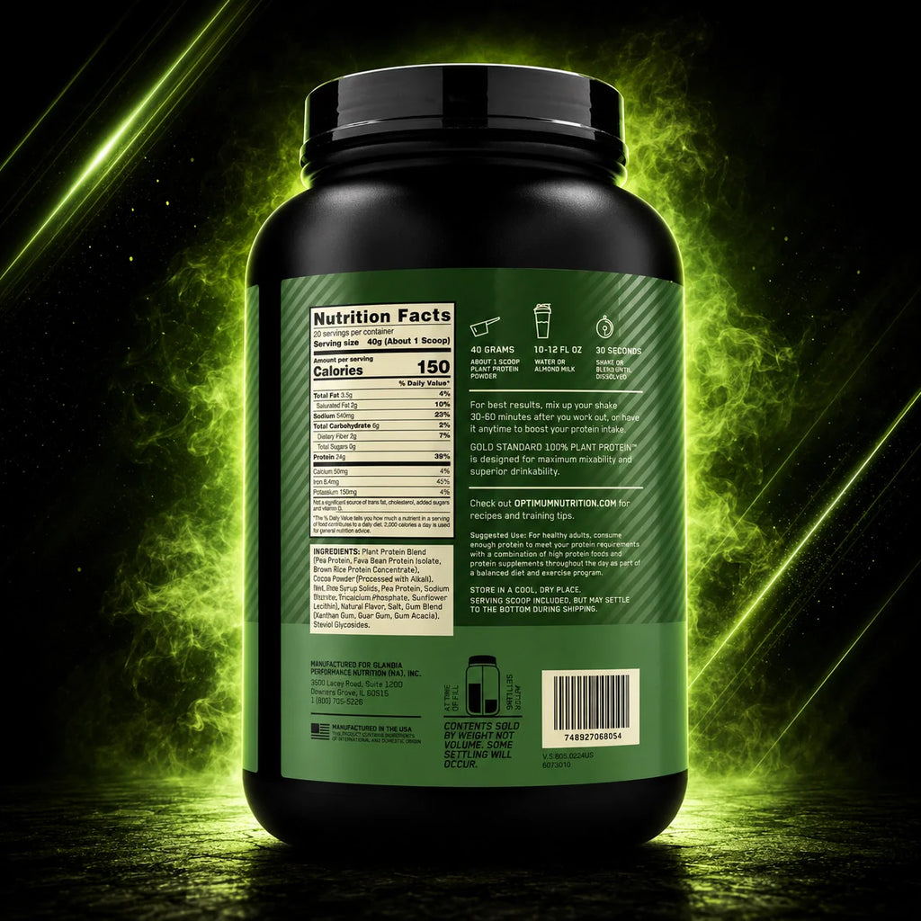 ON Gold Standard 100% Plant Protein Rich Chocolate Fudge 1.76 lb (800 g)