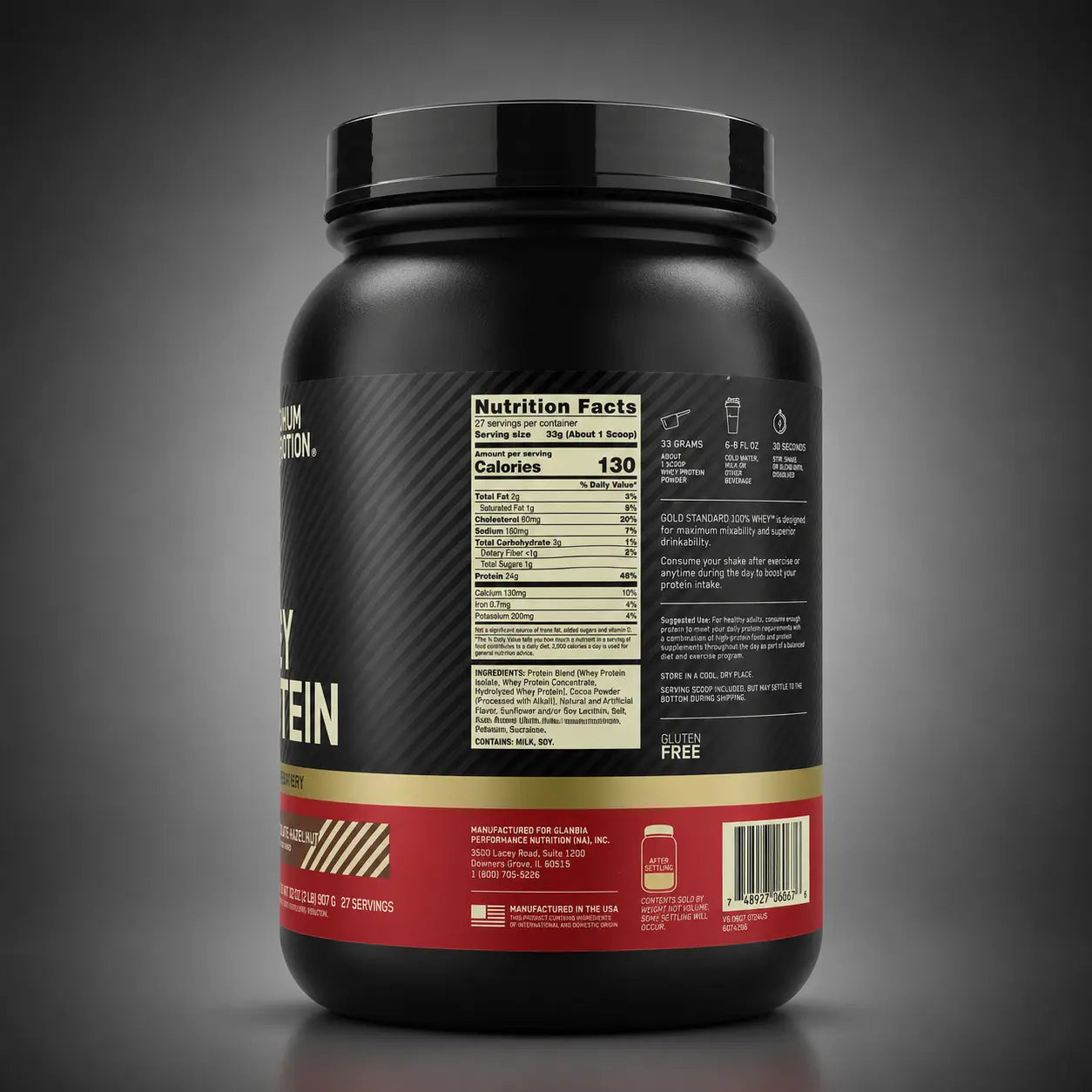 Gold Standard 100% Whey 2 lb – Chocolate Hazelnut