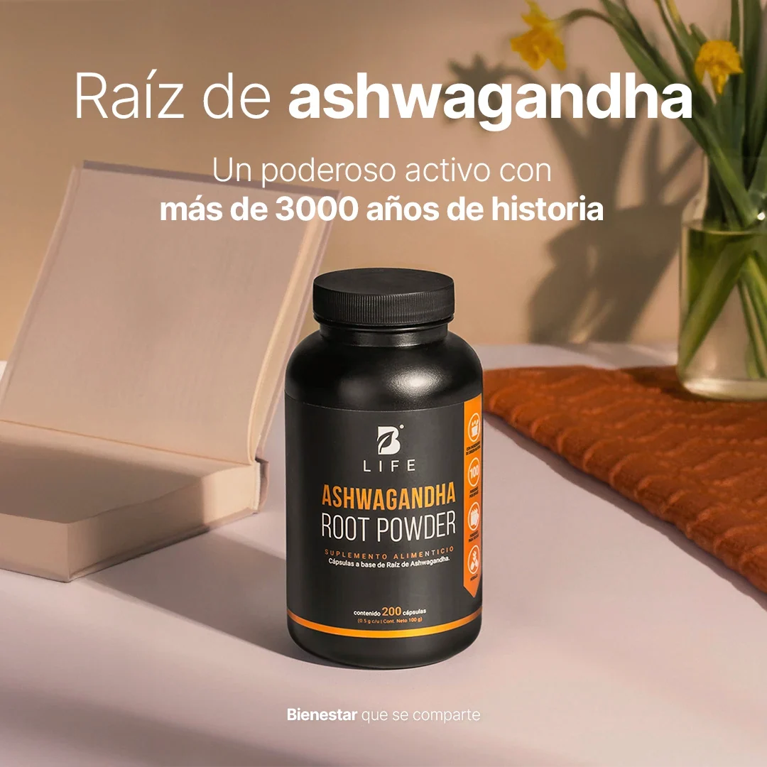 Ashwagandha Root Powder B-Life 200 Cápsulas | Bienestar, Estrés y Relajación