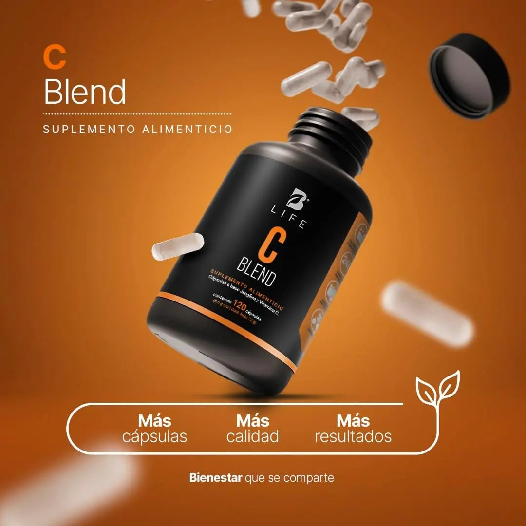 C Blend B-Life 120 Cápsulas | Vitamina C con Jengibre