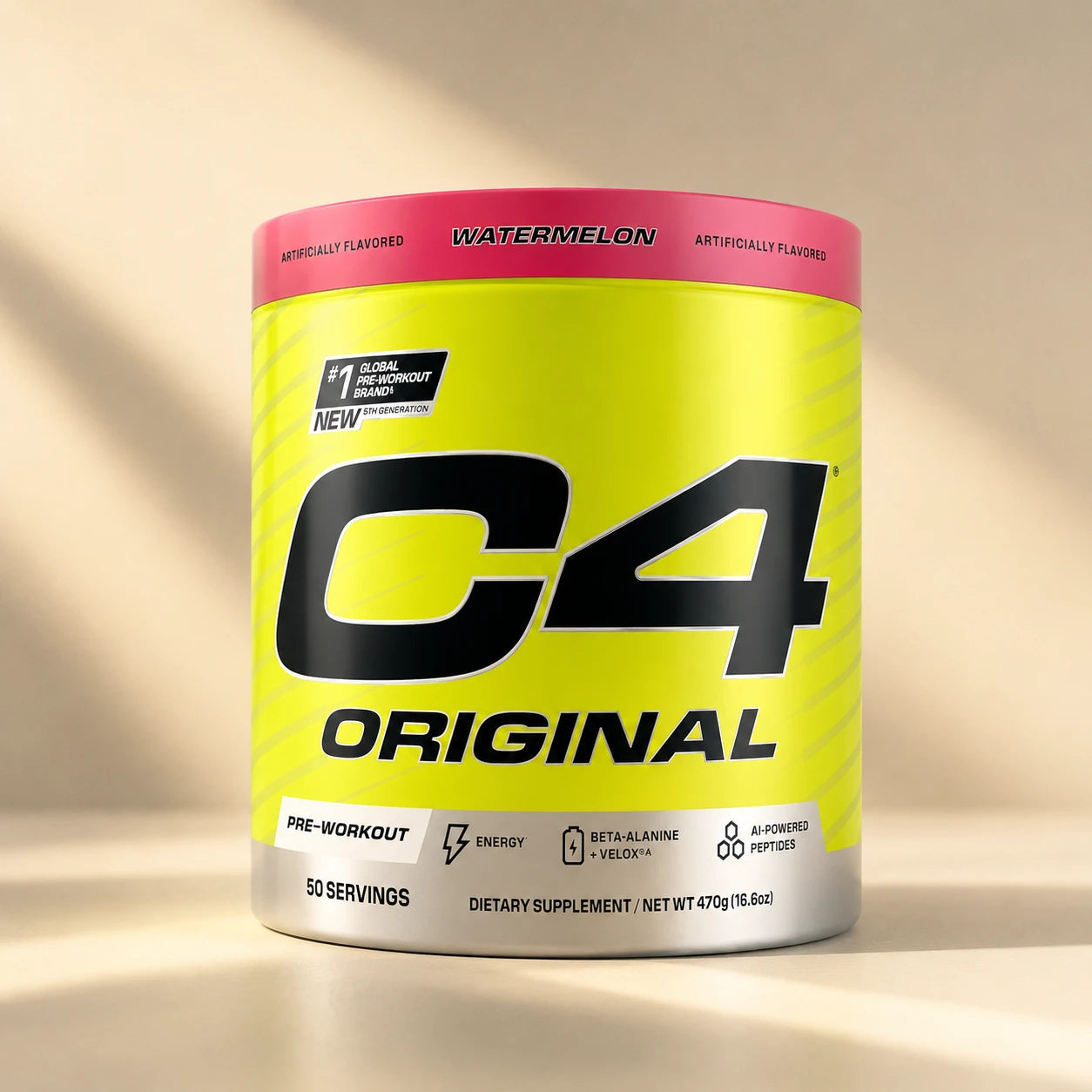 C4 Original Pre-Workout Watermelon | 50 Servicios | Energía, Enfoque y Rendimiento