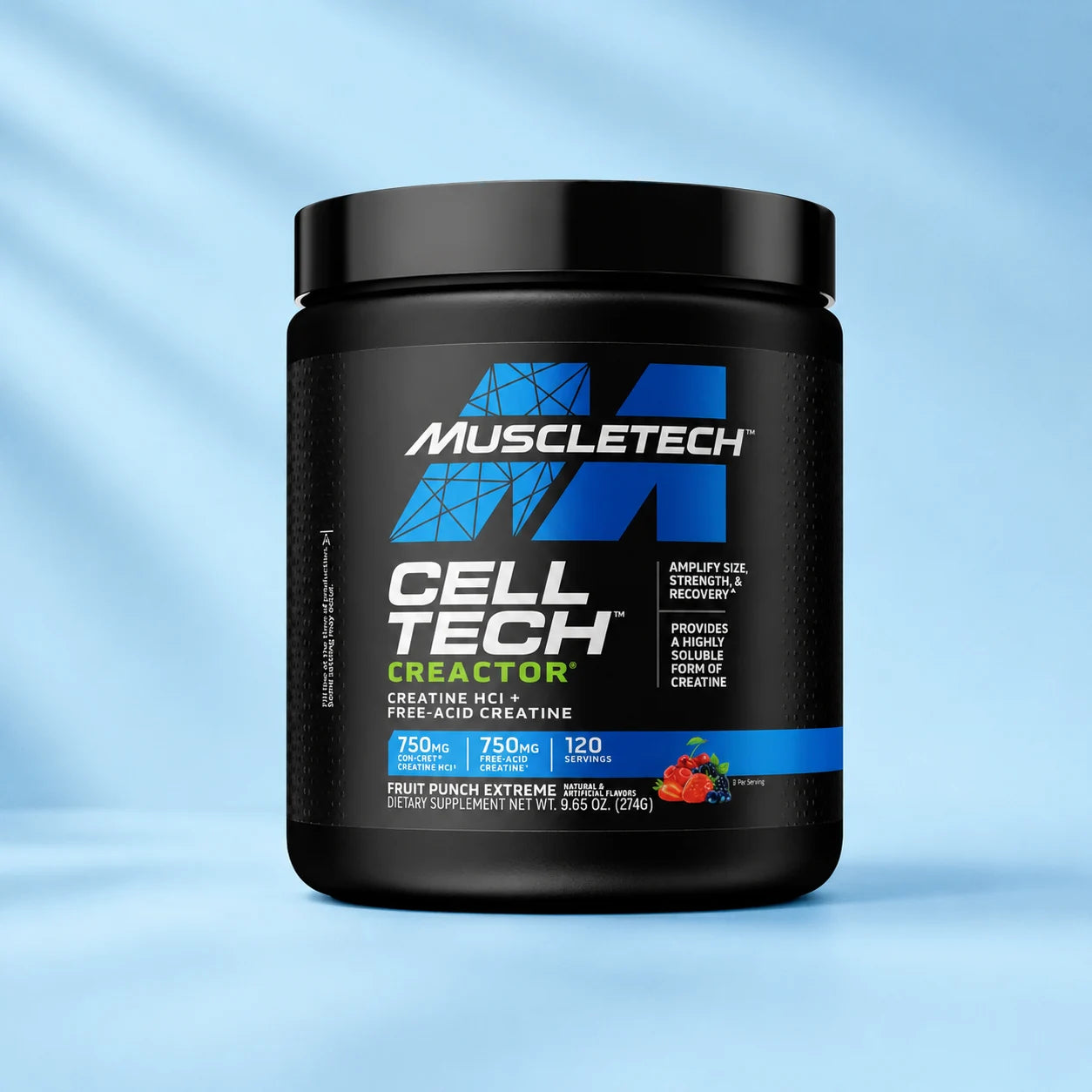 MuscleTech Cell-Tech Creactor® Creatina HCl Fruit Punch | 120 Servicios | Creatina de Alta Solubilidad