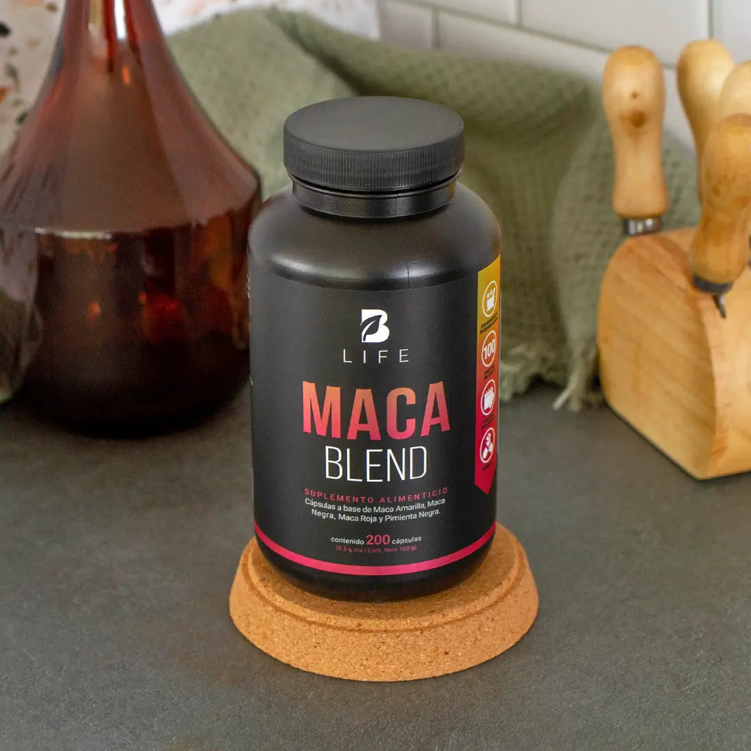 Maca Blend B-Life 200 Cápsulas | Maca Amarilla, Negra y Roja con Pimienta Negra