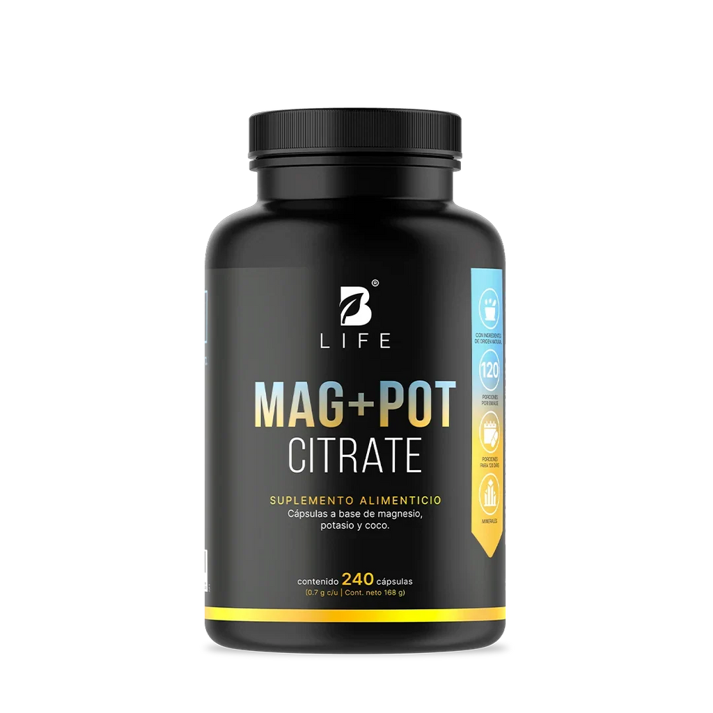 Magnesio y Potasio | Adicionado con coco orgánico | 240 Cápsulas | 1400 mg por porción