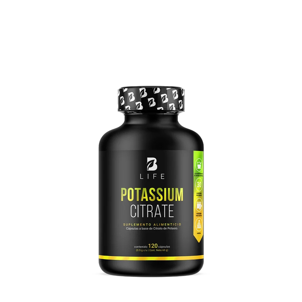 Citrato de Potasio | 800 mg de Potasio Provenientes de 1000 mg de Citrato | 120 Capsulas