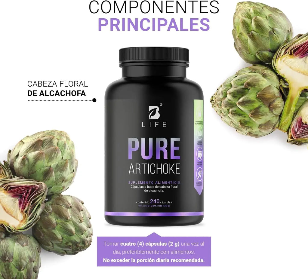 Pure Artichoke B-Life 240 Cápsulas | Alcachofa de Origen Natural