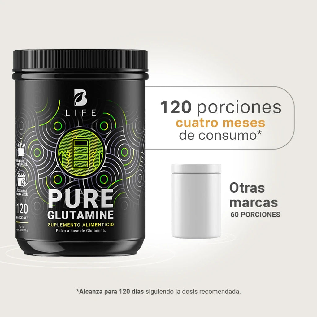 Glutamina Micronizada Pura B Life | 120 servicios