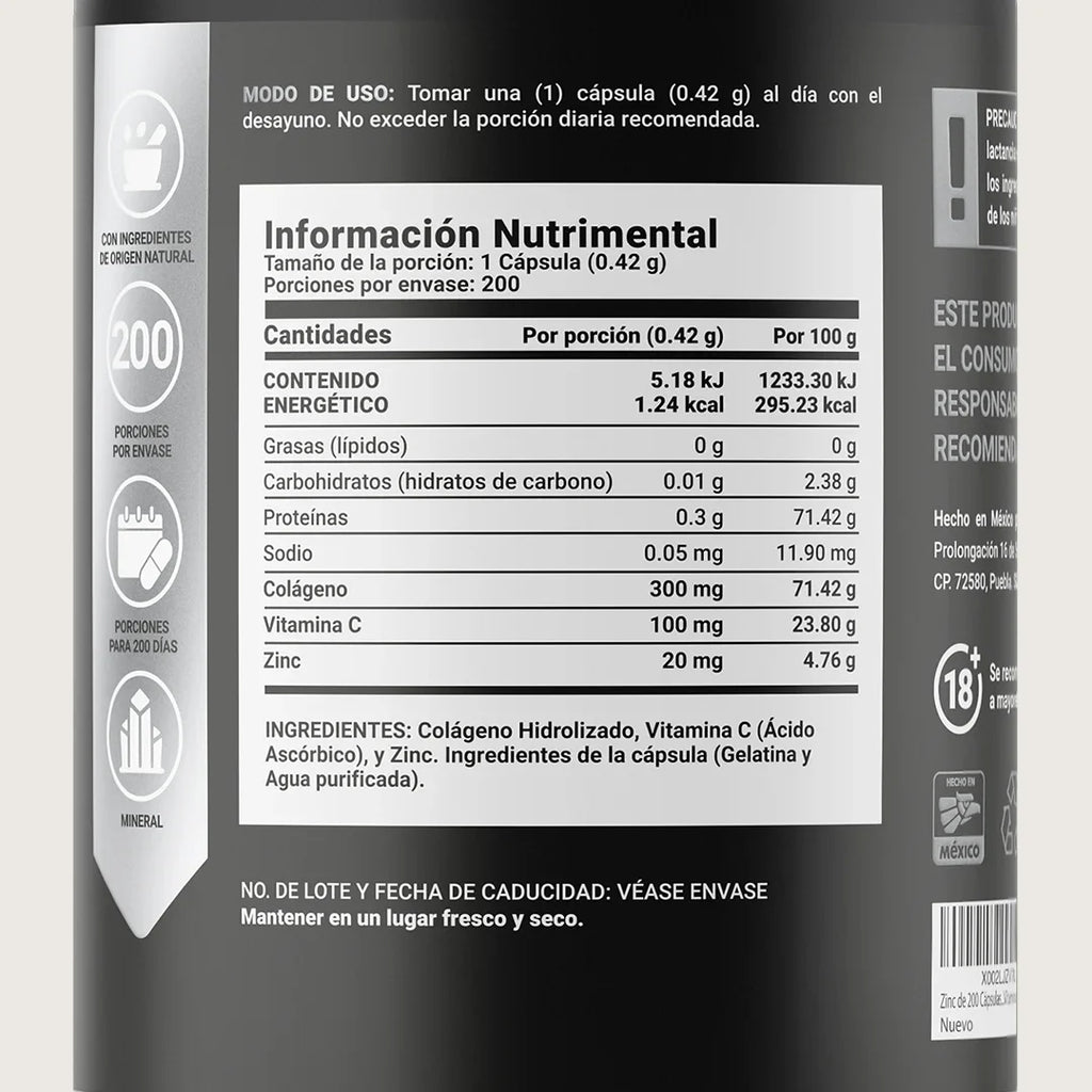 Z Blend | Zinc | Adicionado con Colágeno y Vitamina C